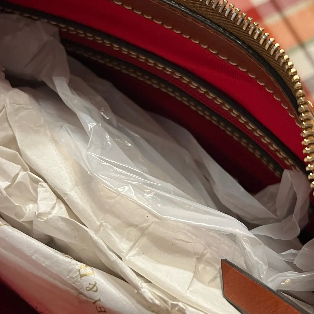 Dooney & Bourke Taupe Leather Hobo Bag - Picture 12 of 13